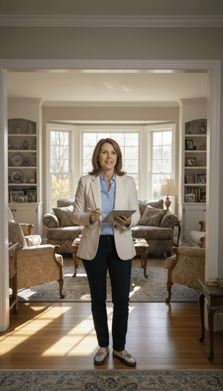 Compassionate consultation with client about estate items